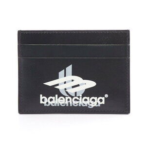 Balenciaga Layered Sports Wallet Leather Black White